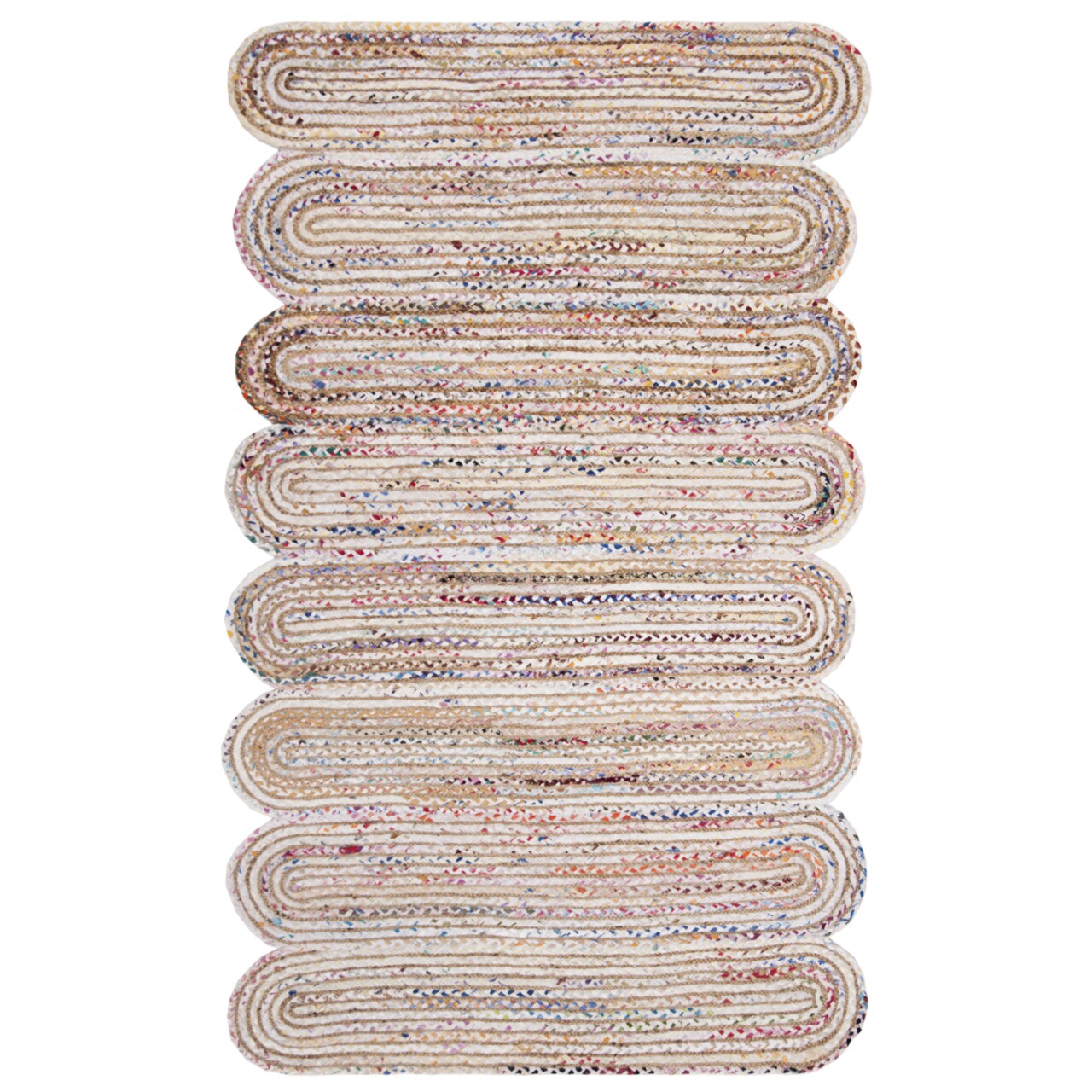 Safavieh Cape Cod Cap208A Handwoven Ivory / Multi Rug Area Rug Carpet Jute
